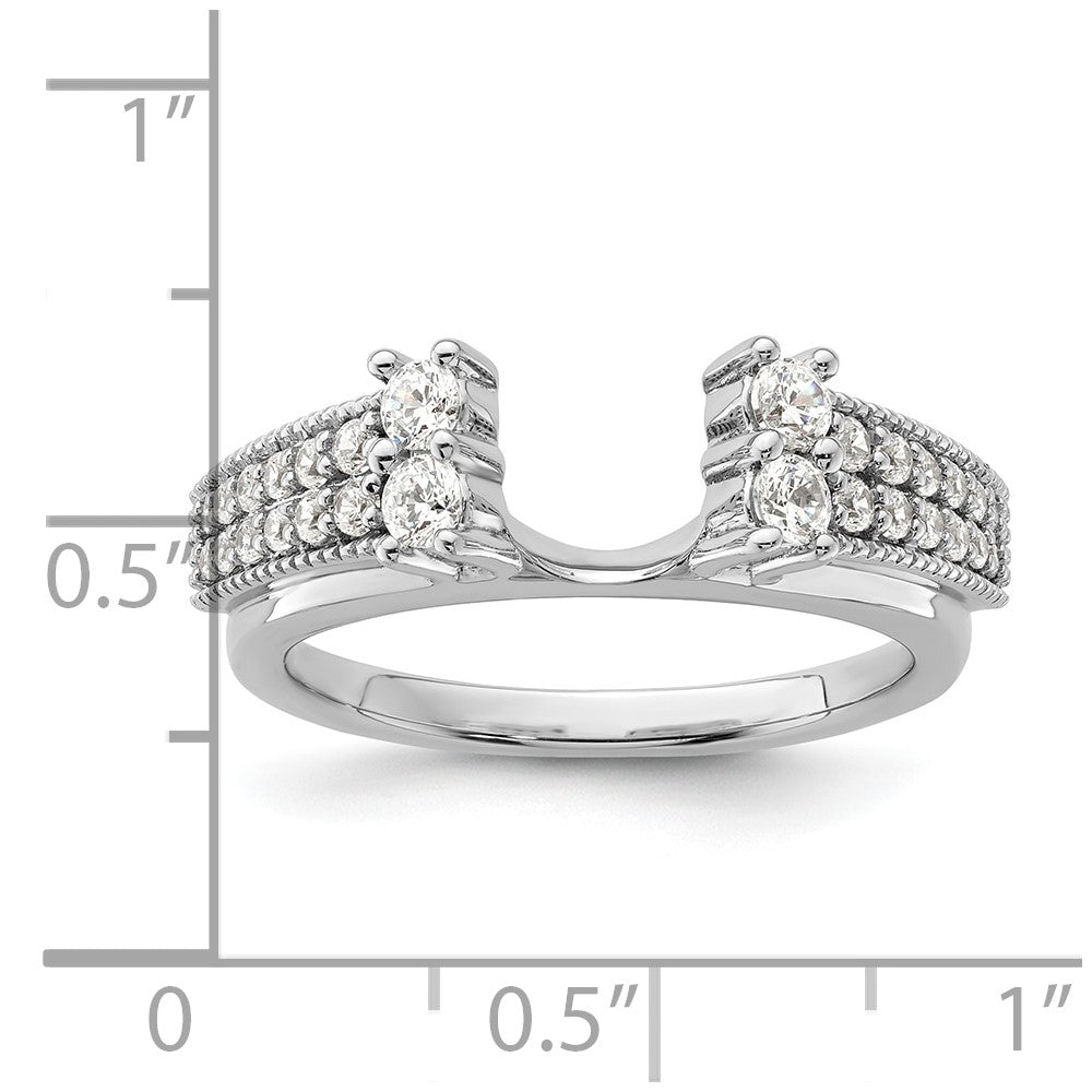 14k White Gold 1/2 ct Lab Grown Diamond VS/SI+ G+ Complete Ring Wrap