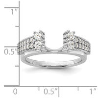 14k White Gold 1/2 ct Lab Grown Diamond VS/SI+ G+ Complete Ring Wrap
