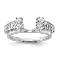 14k White Gold 1/2 ct Lab Grown Diamond VS/SI+ G+ Complete Ring Wrap