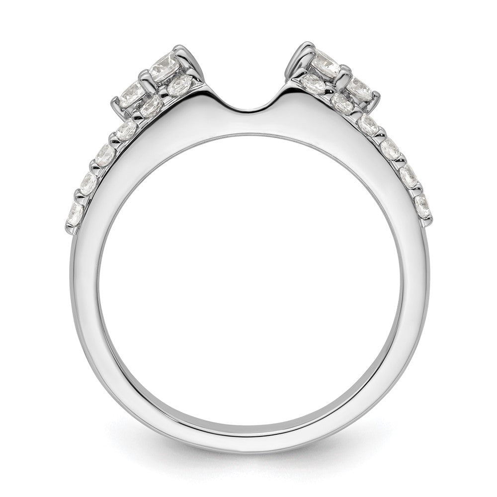 14k White Gold 1/2 ct Lab Grown Diamond VS/SI+ G+ Complete Ring Wrap