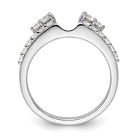14k White Gold 1/2 ct Lab Grown Diamond VS/SI+ G+ Complete Ring Wrap
