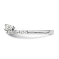 14k White Gold 1/2 ct Lab Grown Diamond VS/SI+ G+ Complete Ring Wrap
