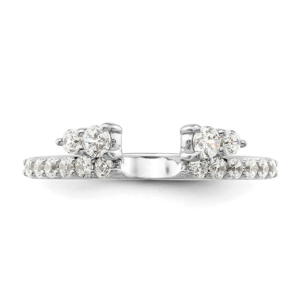 14k White Gold 1/2 ct Lab Grown Diamond VS/SI+ G+ Complete Ring Wrap