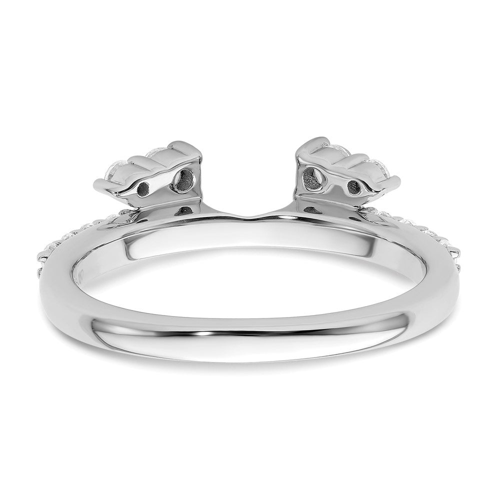 14k White Gold 1/2 ct Lab Grown Diamond VS/SI+ G+ Complete Ring Wrap