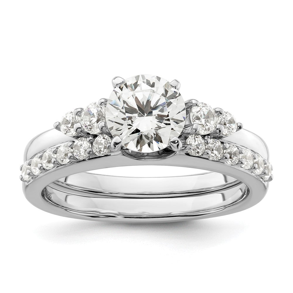 14k White Gold 1/2 ct Lab Grown Diamond VS/SI+ G+ Complete Ring Wrap