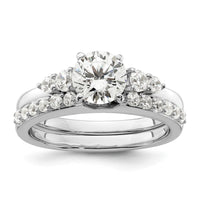 14k White Gold 1/2 ct Lab Grown Diamond VS/SI+ G+ Complete Ring Wrap