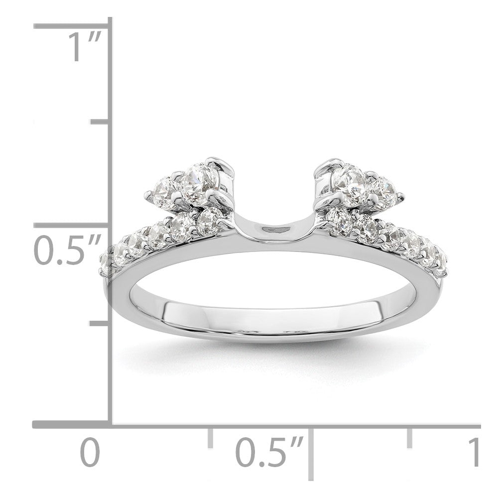 14k White Gold 1/2 ct Lab Grown Diamond VS/SI+ G+ Complete Ring Wrap