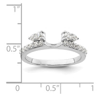 14k White Gold 1/2 ct Lab Grown Diamond VS/SI+ G+ Complete Ring Wrap