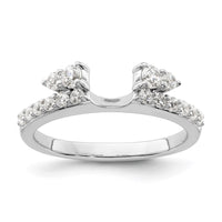 14k White Gold 1/2 ct Lab Grown Diamond VS/SI+ G+ Complete Ring Wrap