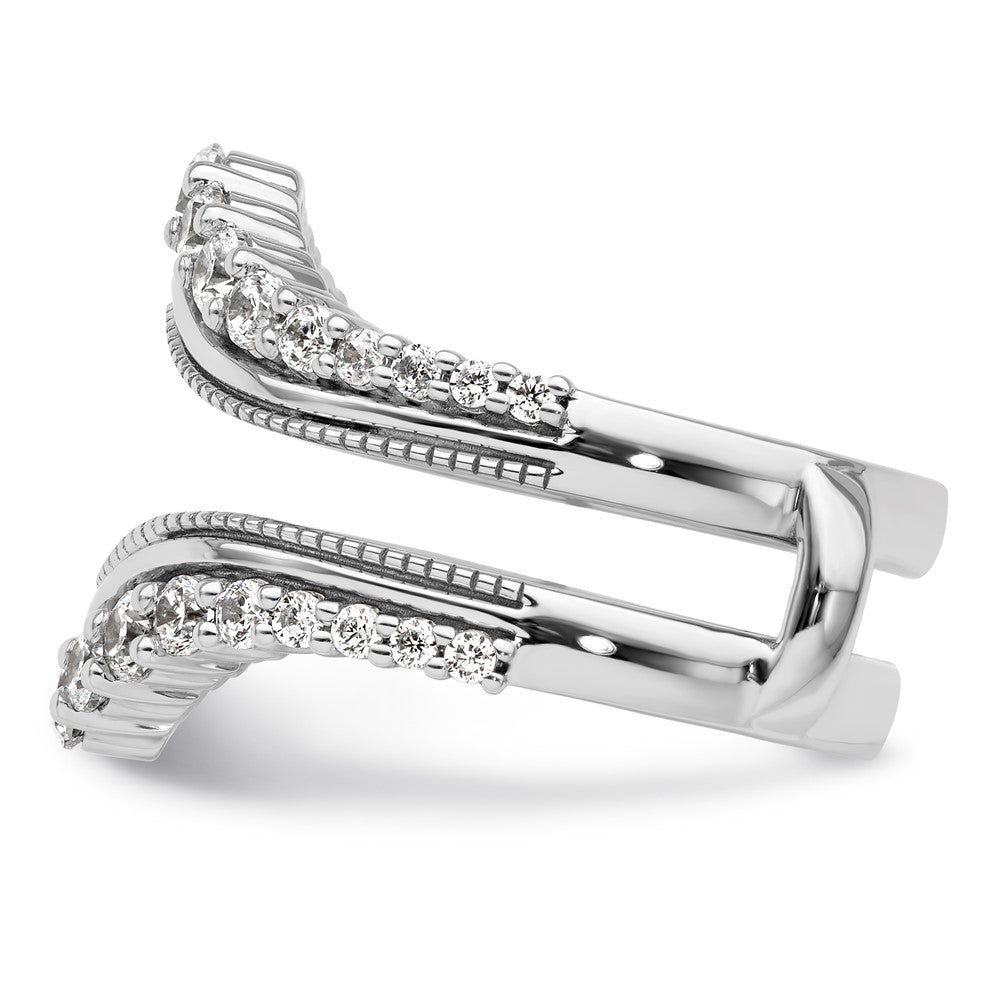 14k White Gold 1 1/8ct Lab Grown Diamond VS/SI+ G+ Complete Ring Guard