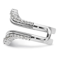 14k White Gold 1 1/8ct Lab Grown Diamond VS/SI+ G+ Complete Ring Guard