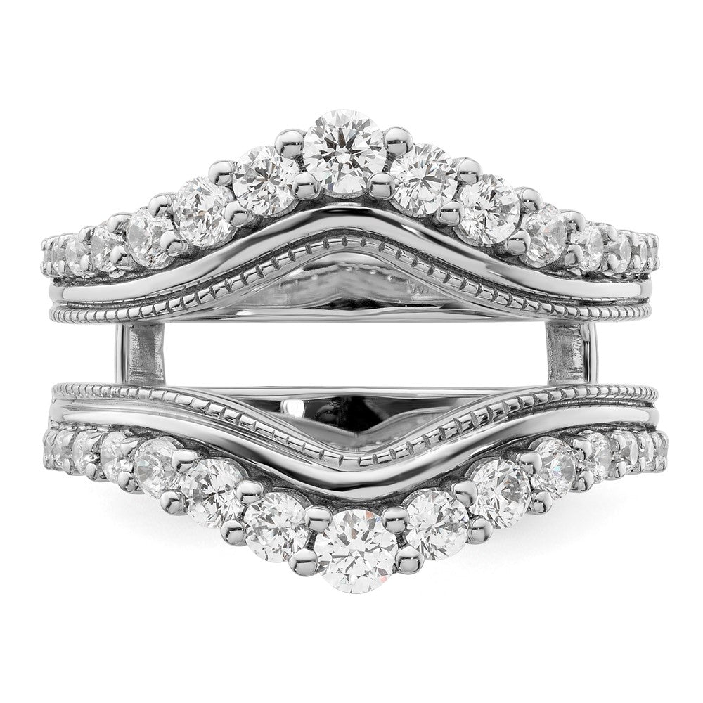 14k White Gold 1 1/8ct Lab Grown Diamond VS/SI+ G+ Complete Ring Guard