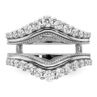 14k White Gold 1 1/8ct Lab Grown Diamond VS/SI+ G+ Complete Ring Guard