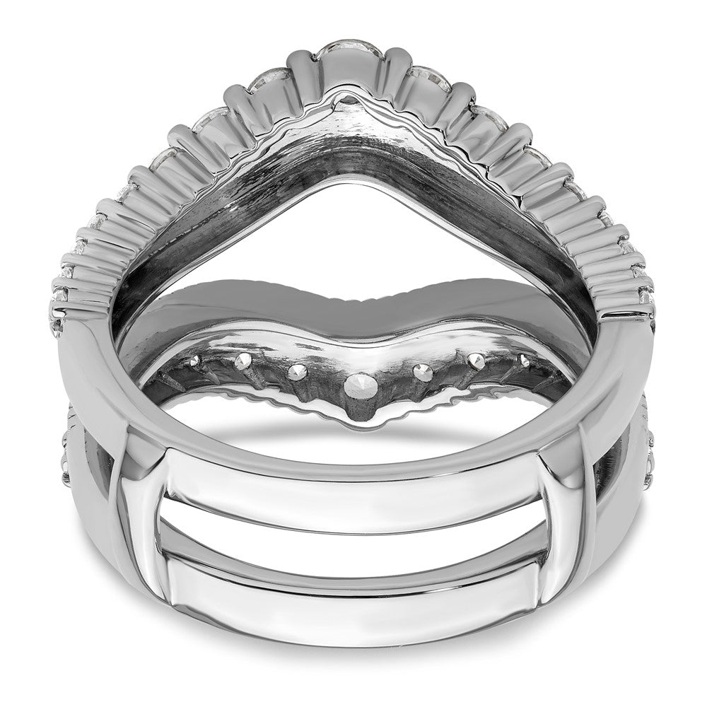 14k White Gold 1 1/8ct Lab Grown Diamond VS/SI+ G+ Complete Ring Guard