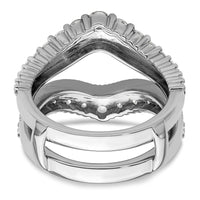 14k White Gold 1 1/8ct Lab Grown Diamond VS/SI+ G+ Complete Ring Guard