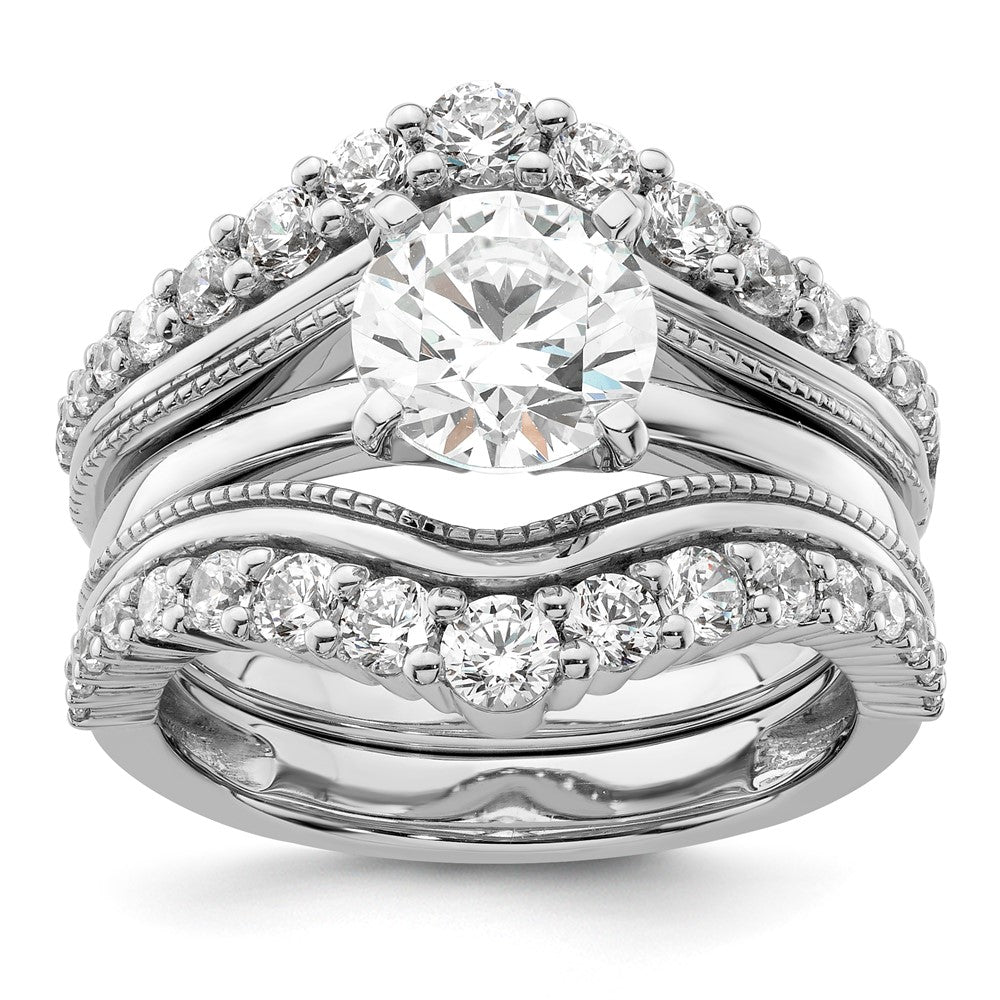14k White Gold 1 1/8ct Lab Grown Diamond VS/SI+ G+ Complete Ring Guard