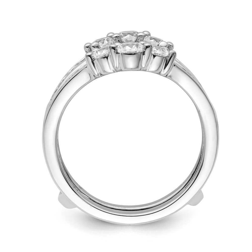 14k White Gold 1 ct Lab Grown Diamond VS/SI+ G+ Complete Ring Guard