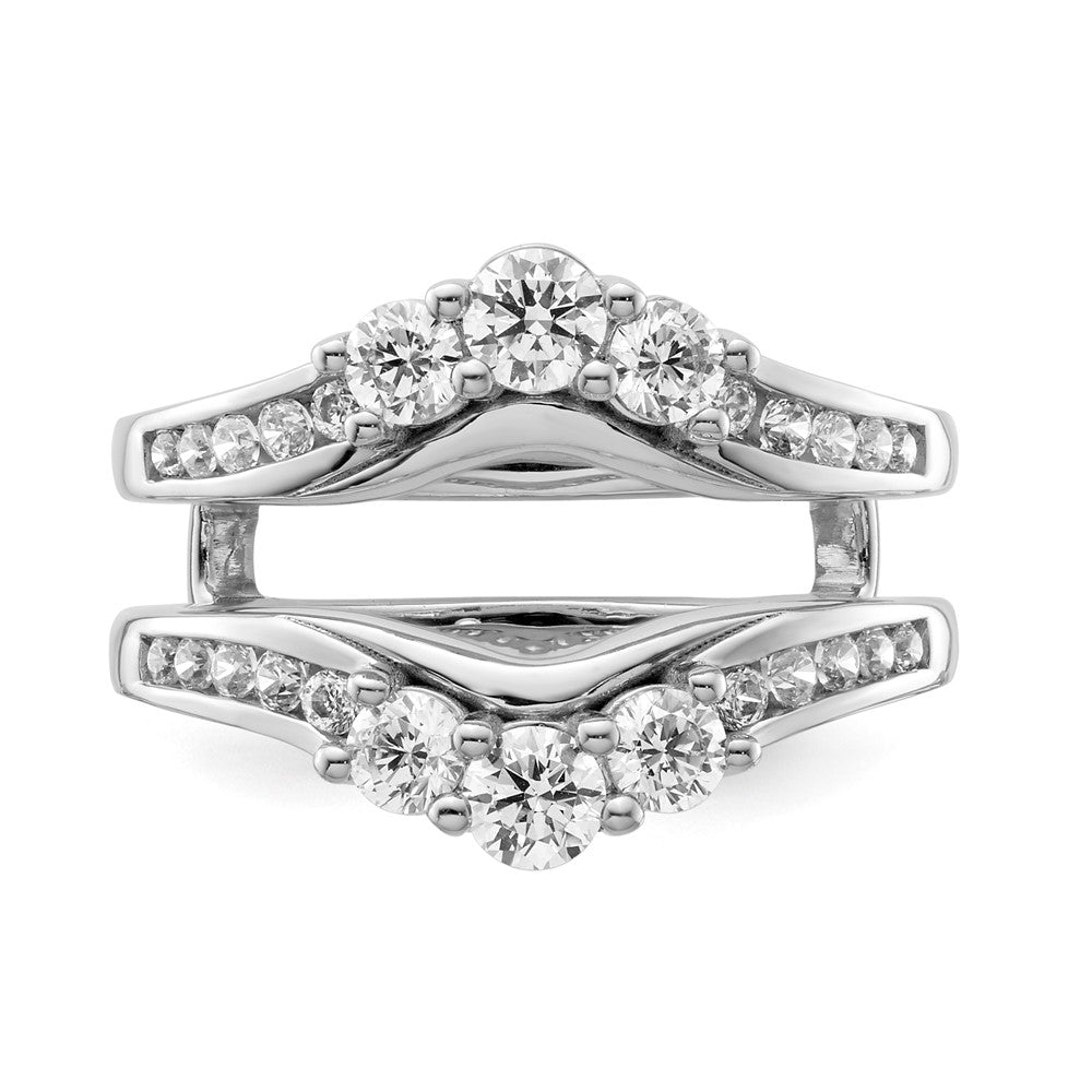 14k White Gold 1 ct Lab Grown Diamond VS/SI+ G+ Complete Ring Guard