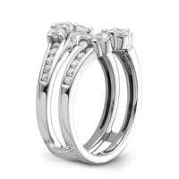 14k White Gold 1 ct Lab Grown Diamond VS/SI+ G+ Complete Ring Guard
