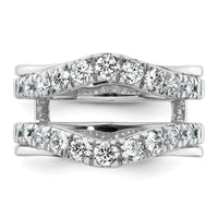 14k White Gold 1 1/5ct Lab Grown Diamond VS/SI+ G+ Complete Ring Guard