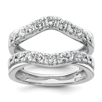 14k White Gold 1 1/5ct Lab Grown Diamond VS/SI+ G+ Complete Ring Guard