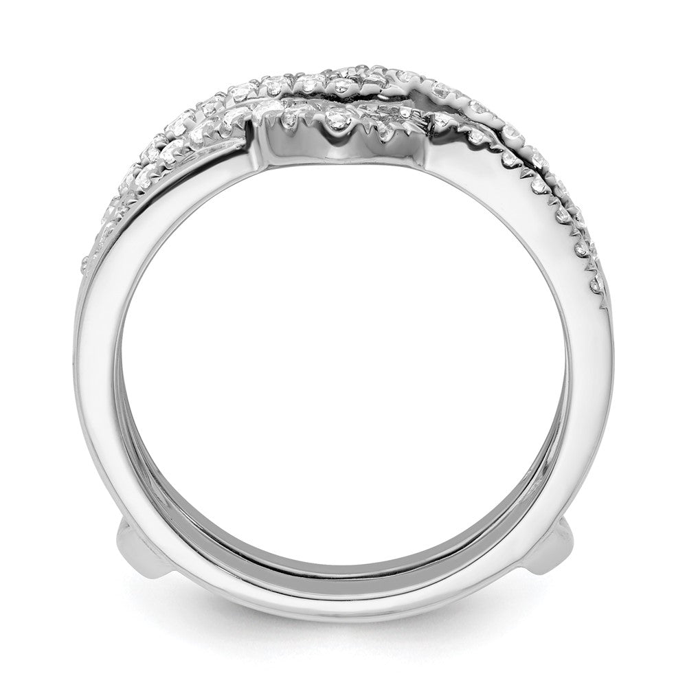 14k White Gold 3/8 ct Lab Grown Diamond VS/SI+ G+ Complete Ring Guard