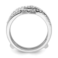 14k White Gold 3/8 ct Lab Grown Diamond VS/SI+ G+ Complete Ring Guard