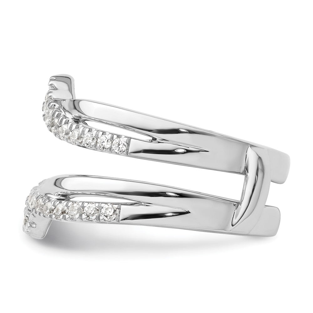 14k White Gold 3/8 ct Lab Grown Diamond VS/SI+ G+ Complete Ring Guard