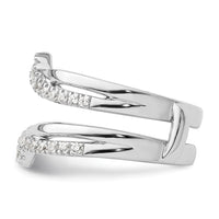 14k White Gold 3/8 ct Lab Grown Diamond VS/SI+ G+ Complete Ring Guard