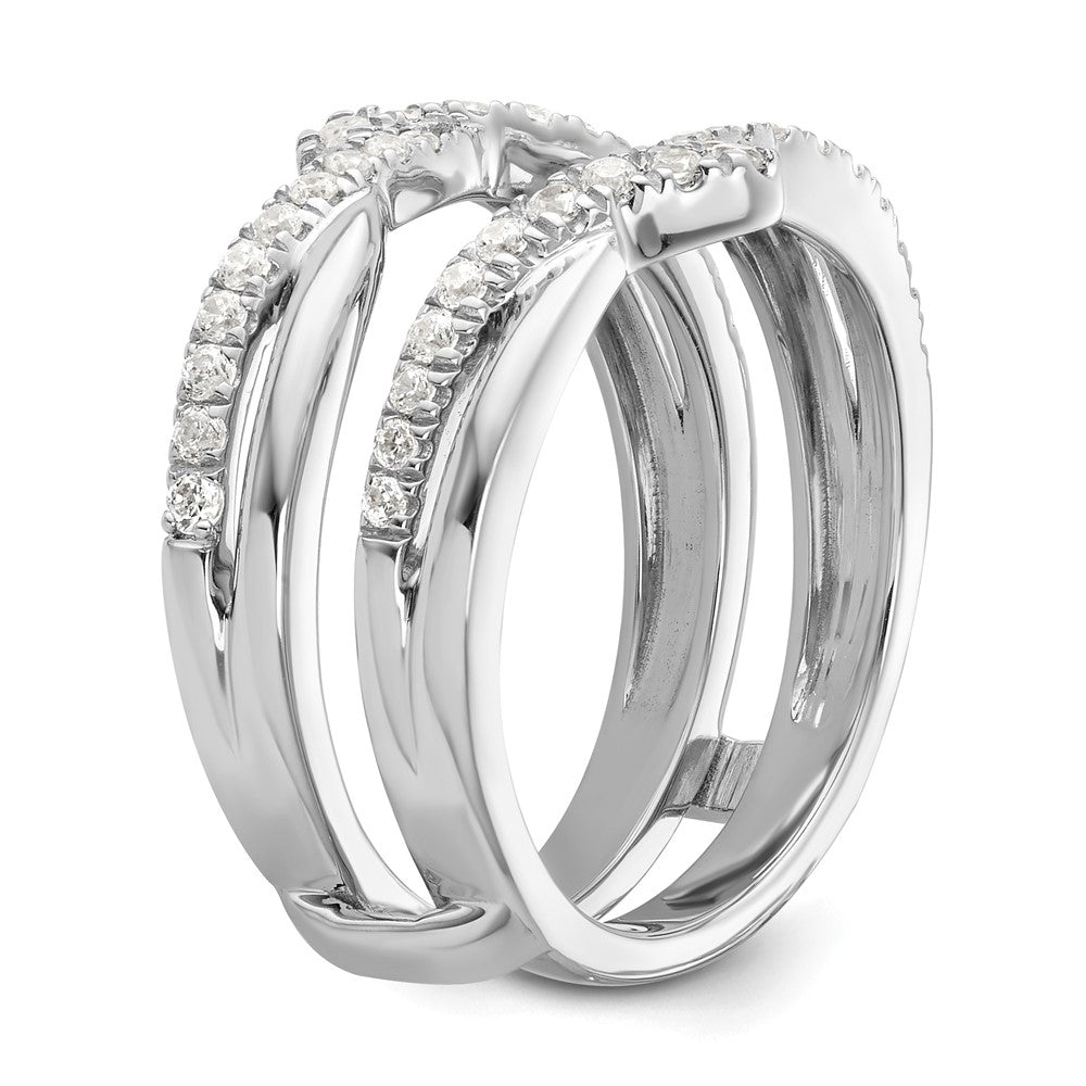 14k White Gold 3/8 ct Lab Grown Diamond VS/SI+ G+ Complete Ring Guard