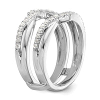 14k White Gold 3/8 ct Lab Grown Diamond VS/SI+ G+ Complete Ring Guard