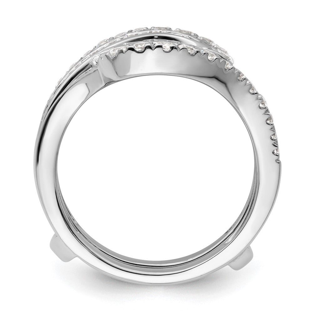 14k White Gold 1 1/5 ct Lab Grown Diamond VS/SI+ G+ Complete Ring Guard