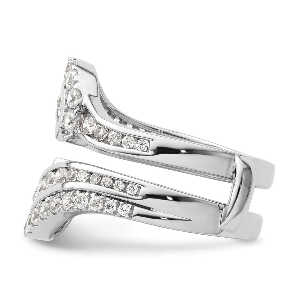 14k White Gold 1 1/5 ct Lab Grown Diamond VS/SI+ G+ Complete Ring Guard