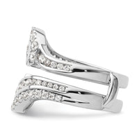14k White Gold 1 1/5 ct Lab Grown Diamond VS/SI+ G+ Complete Ring Guard