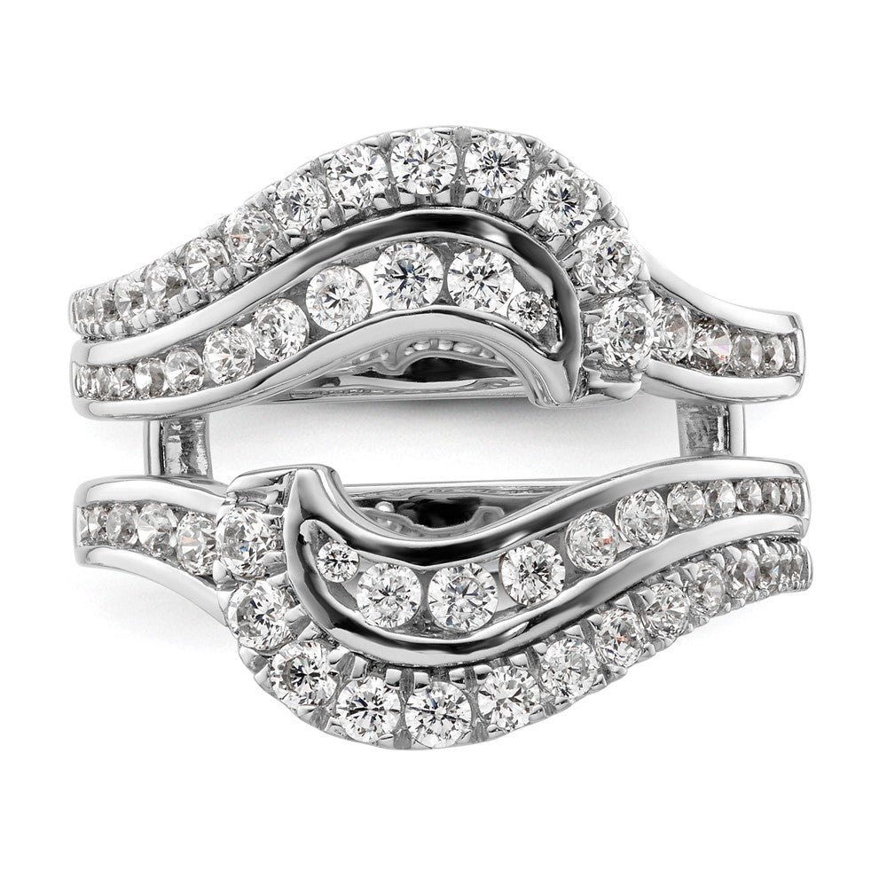 14k White Gold 1 1/5 ct Lab Grown Diamond VS/SI+ G+ Complete Ring Guard