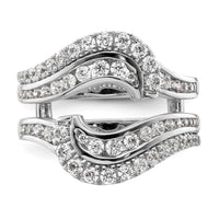 14k White Gold 1 1/5 ct Lab Grown Diamond VS/SI+ G+ Complete Ring Guard