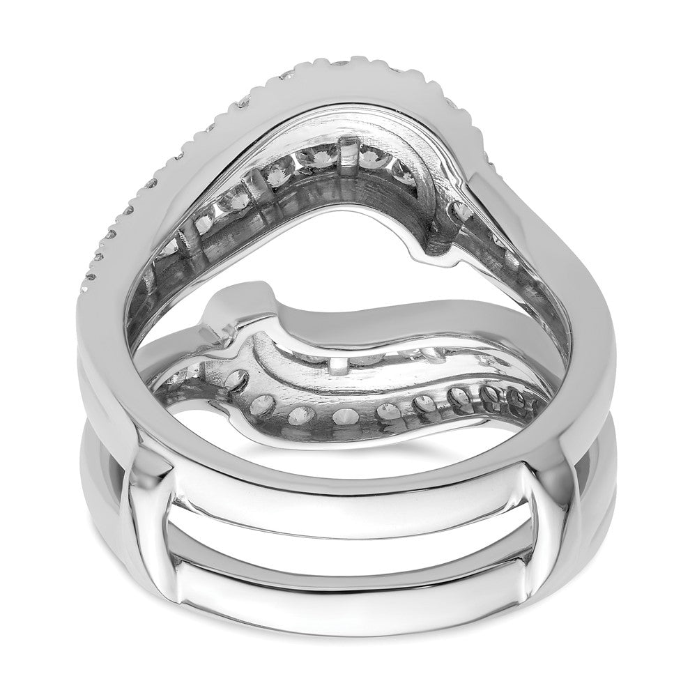 14k White Gold 1 1/5 ct Lab Grown Diamond VS/SI+ G+ Complete Ring Guard