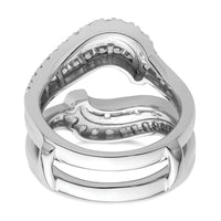 14k White Gold 1 1/5 ct Lab Grown Diamond VS/SI+ G+ Complete Ring Guard