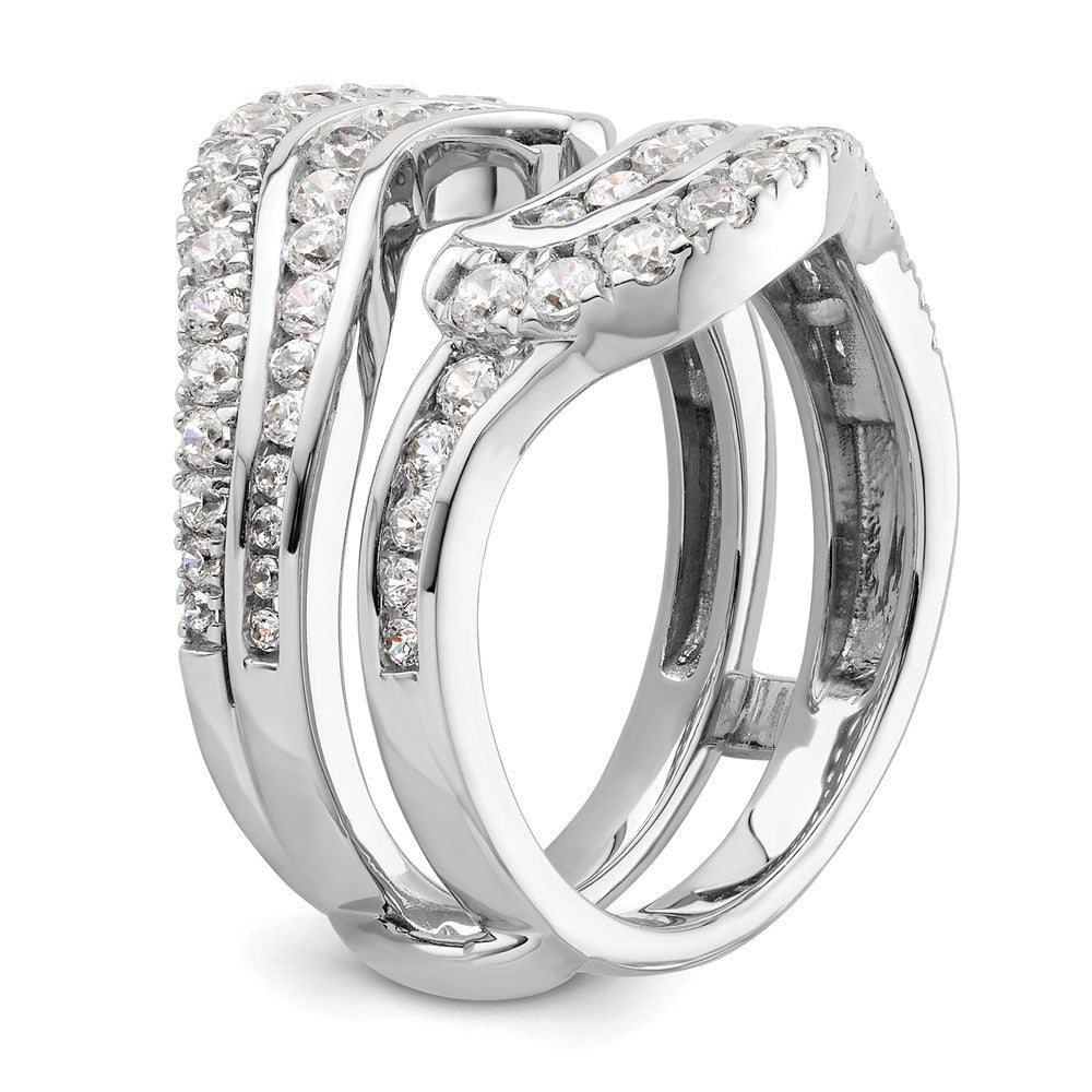 14k White Gold 1 1/5 ct Lab Grown Diamond VS/SI+ G+ Complete Ring Guard