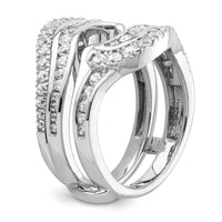 14k White Gold 1 1/5 ct Lab Grown Diamond VS/SI+ G+ Complete Ring Guard