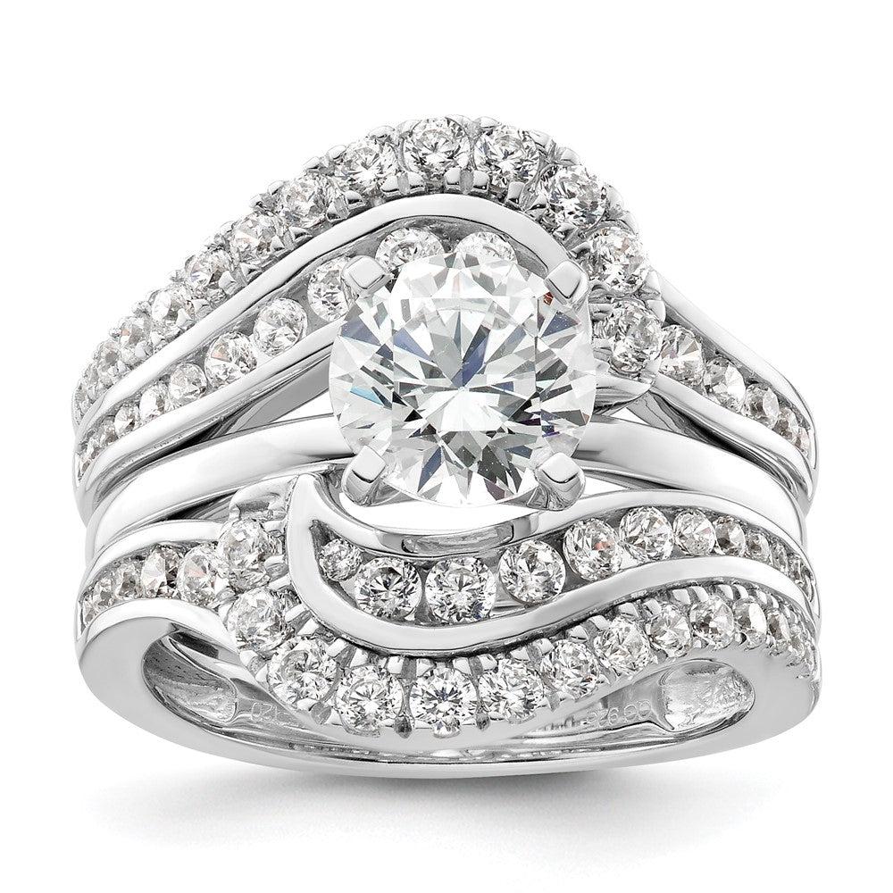 14k White Gold 1 1/5 ct Lab Grown Diamond VS/SI+ G+ Complete Ring Guard
