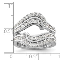 14k White Gold 1 1/5 ct Lab Grown Diamond VS/SI+ G+ Complete Ring Guard