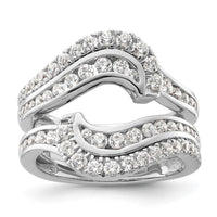 14k White Gold 1 1/5 ct Lab Grown Diamond VS/SI+ G+ Complete Ring Guard