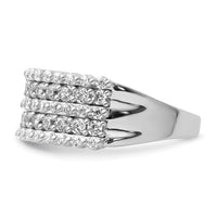 14k White Gold 1 1/2 ct Lab Grown Diamond VS/SI+ G+ Fashion Band