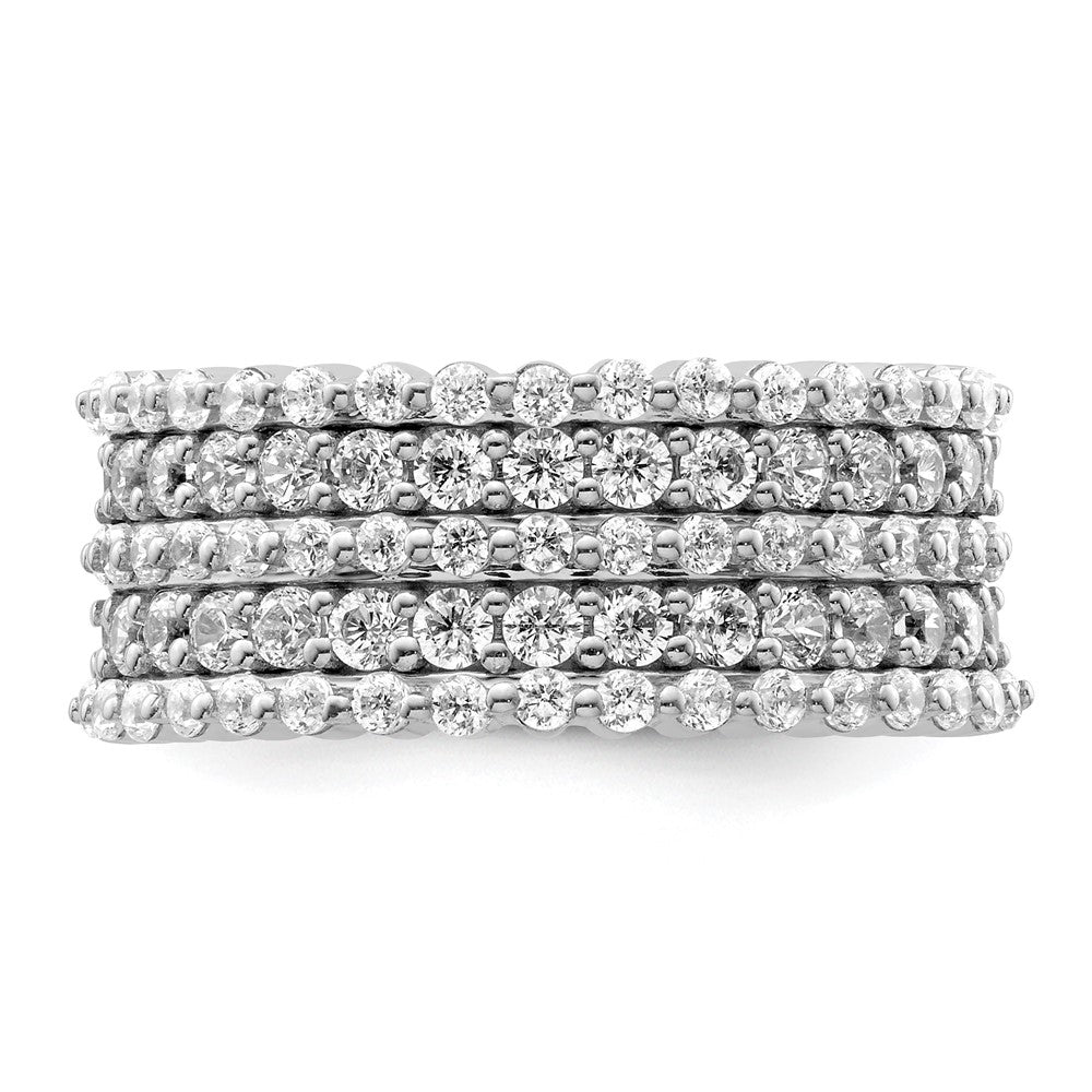 14k White Gold 1 1/2 ct Lab Grown Diamond VS/SI+ G+ Fashion Band