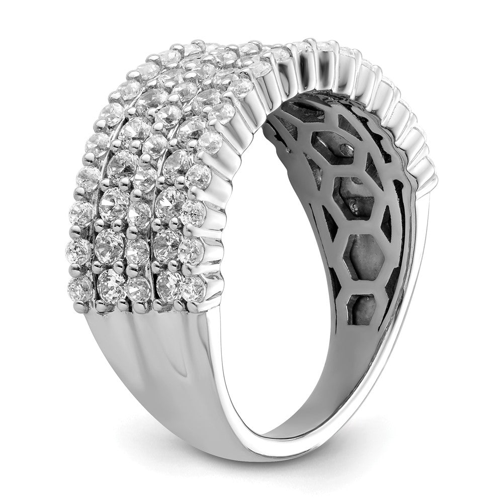 14k White Gold 1 1/2 ct Lab Grown Diamond VS/SI+ G+ Fashion Band