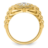 10k 1 1/5 ct Lab Grown Diamond VS/SI+ G+ Complete Men's Cluster Ring