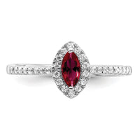 14kw 1/5 ct Lab Grown Dia VS/SI+ G+ & Cr Ruby July Birthstone Ring