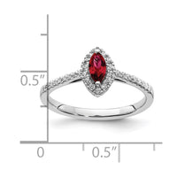 14kw 1/5 ct Lab Grown Dia VS/SI+ G+ & Cr Ruby July Birthstone Ring