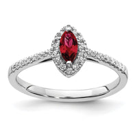 14kw 1/5 ct Lab Grown Dia VS/SI+ G+ & Cr Ruby July Birthstone Ring